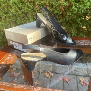 Soft Style Black Slingback Heels